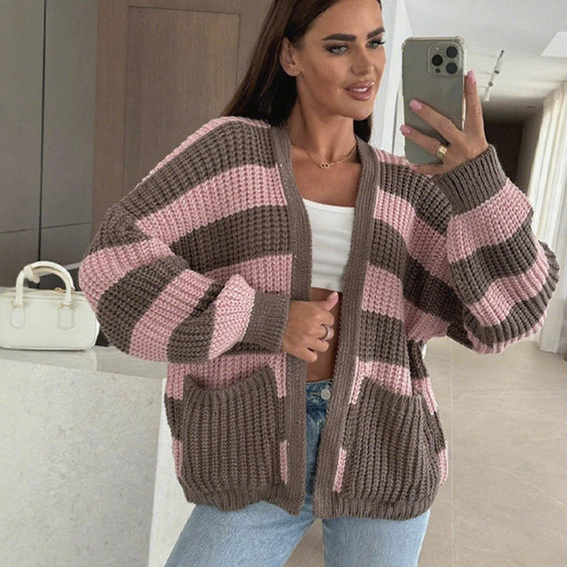 1 Cardigan = 5 Outfits:Stylische gestreifte Strickjacke für Damen