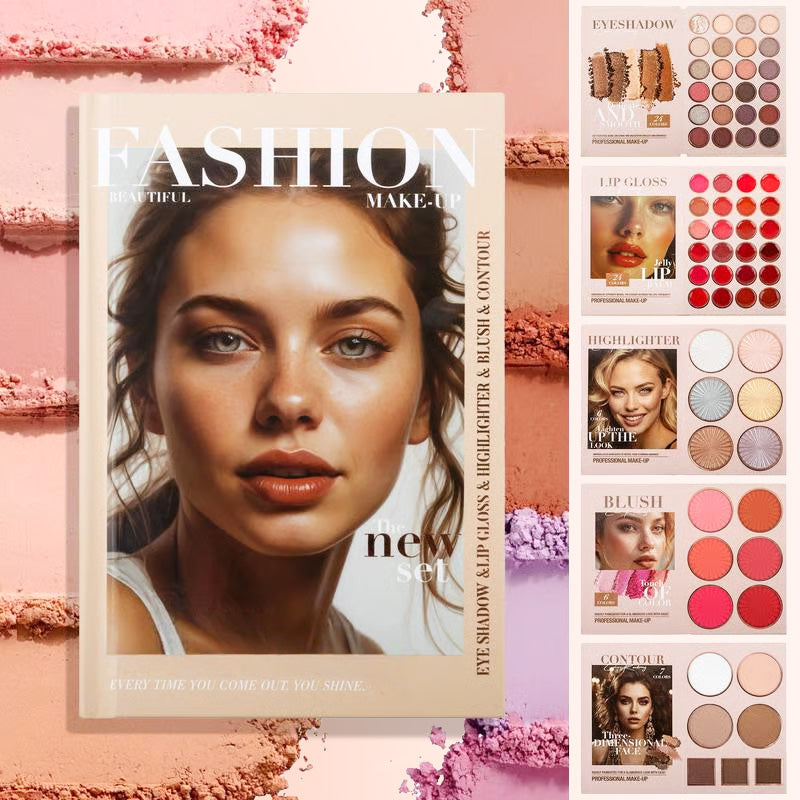 5-Schicht-Makeup-Palette im Buchstil mit 67 Profi-Farbtönen