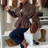 🌟Klassischer Notched-Lapel-Jacke in Einfarb-Design – Minimalistisch & Hochwertig