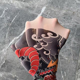 Dehnbarer Beinärmel mit Tattoo-Print