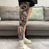 Dehnbarer Beinärmel mit Tattoo-Print