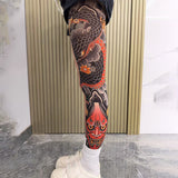 Dehnbarer Beinärmel mit Tattoo-Print
