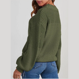 Women's Loose Fit Long Sleeve Knit Sweater