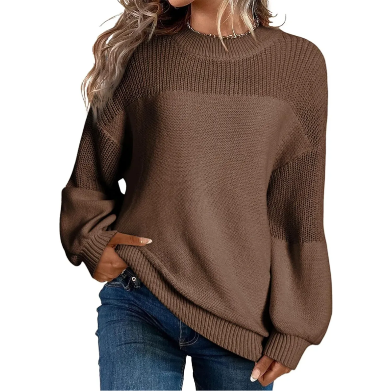 Women's Loose Fit Long Sleeve Knit Sweater