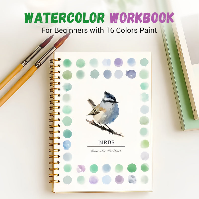 🔥LETZTER TAG VERKAUF 50% RABATT 🖼️Anfängerfreundlich💕 Aquarell-Arbeitsbuch