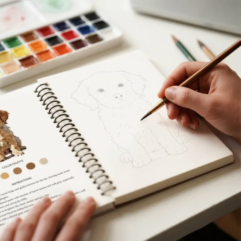 🔥LETZTER TAG VERKAUF 50% RABATT 🖼️Anfängerfreundlich💕 Aquarell-Arbeitsbuch