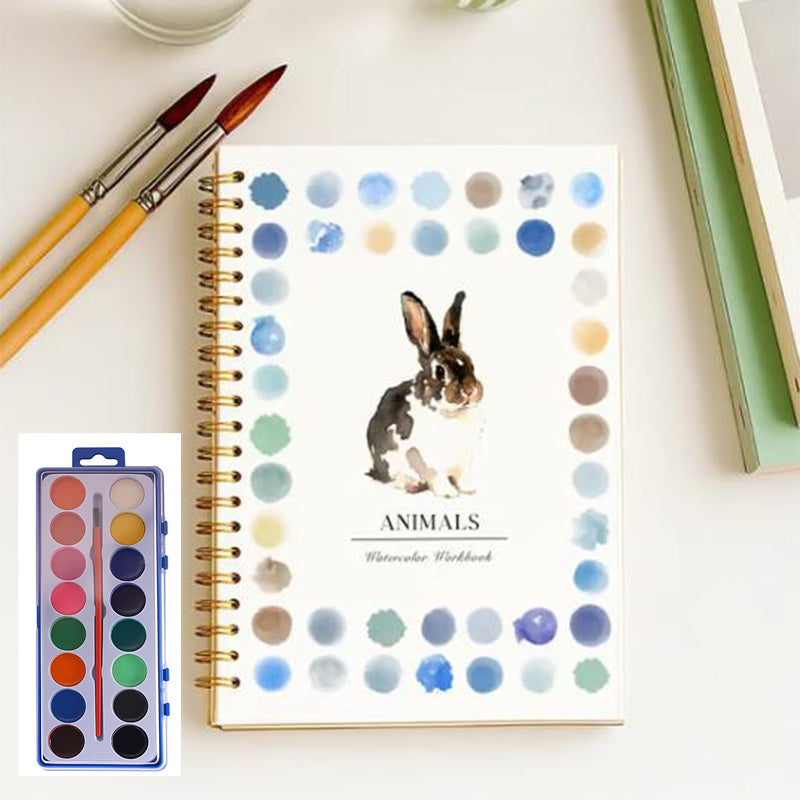 🔥LETZTER TAG VERKAUF 50% RABATT 🖼️Anfängerfreundlich💕 Aquarell-Arbeitsbuch