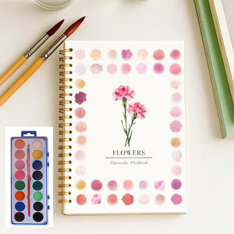 🔥LETZTER TAG VERKAUF 50% RABATT 🖼️Anfängerfreundlich💕 Aquarell-Arbeitsbuch