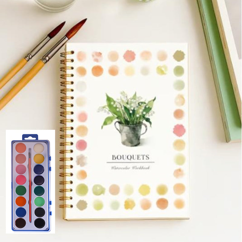 🔥LETZTER TAG VERKAUF 50% RABATT 🖼️Anfängerfreundlich💕 Aquarell-Arbeitsbuch