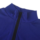 🔥🩱Einfarbiger nahtloser Jumpsuit mit halbem Reißverschluss
