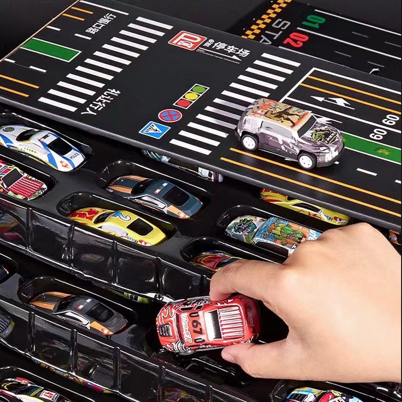 🎅Weihnachtsaktion 55 % RABATT🎁48 Mini-Rückziehautos mit eingebautem Garagenset