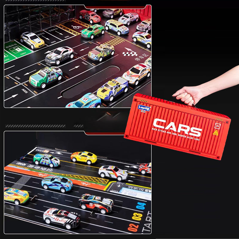 🎅Weihnachtsaktion 55 % RABATT🎁48 Mini-Rückziehautos mit eingebautem Garagenset