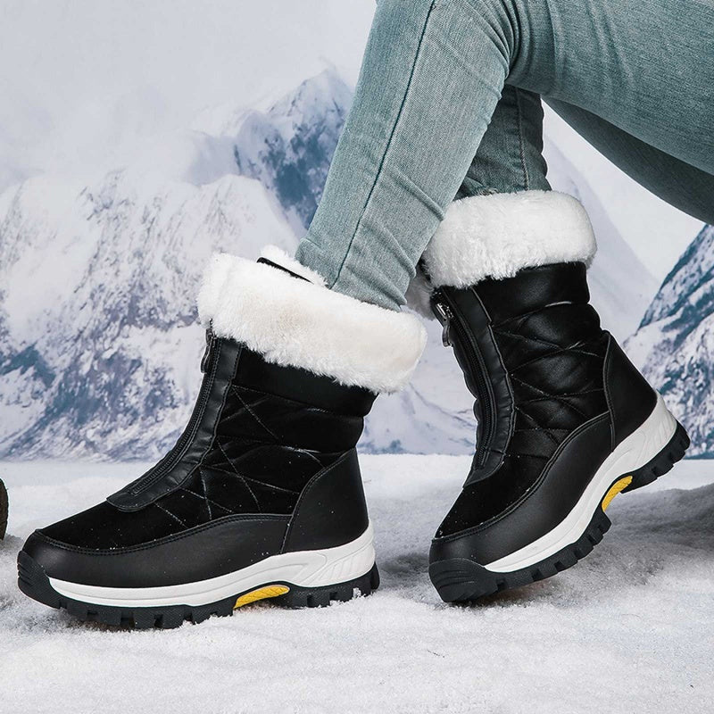 🔥🚀Kostenloser Versand💝👢Rutschfeste, warme Schneestiefel mit Reißverschluss für Damen✨