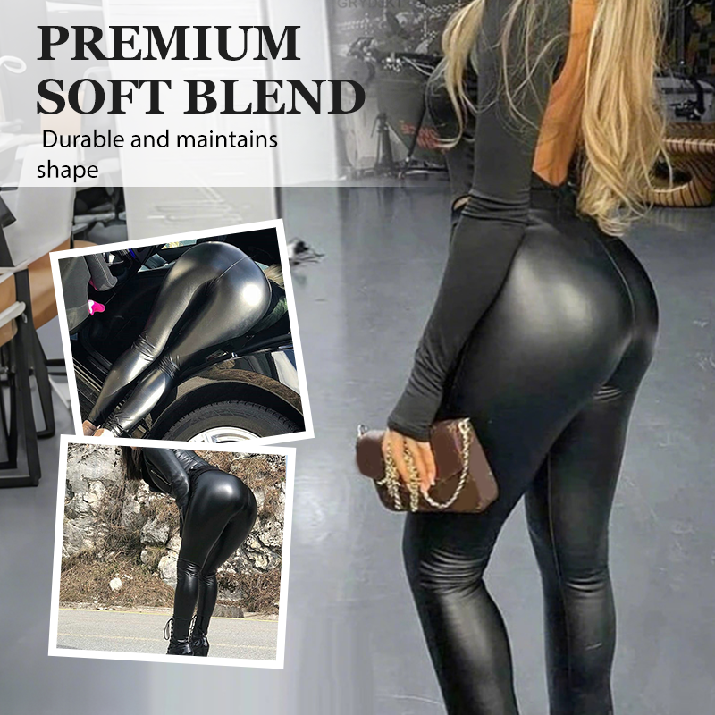 💖LETZTE TAG AKTION - 60% RABATT 💖 Damen-Leggings aus Leder mit hoher Taille und Verdickung