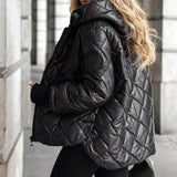 🎅🎁Weihnachtsangebot – 50 % Rabatt⏳Damen Pufferjacke mit Diamant-Steppmuster
