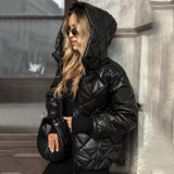 🎅🎁Weihnachtsangebot – 50 % Rabatt⏳Damen Pufferjacke mit Diamant-Steppmuster