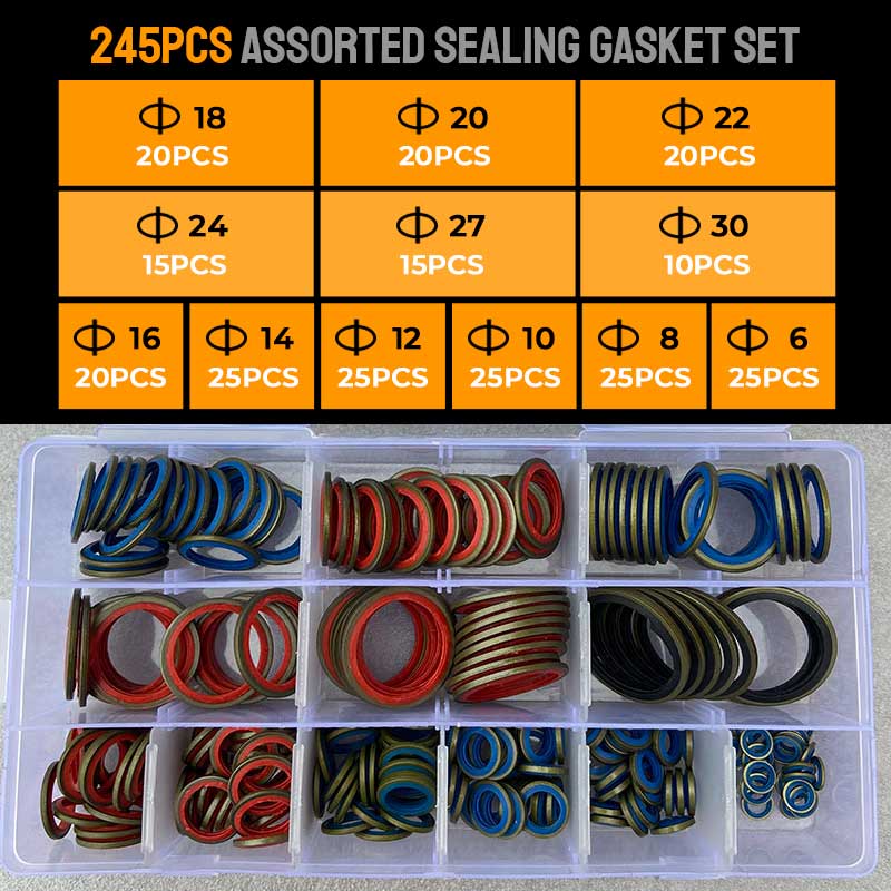 100 Stück/ 245 Stück Assortiertes Dichtungsring-Set