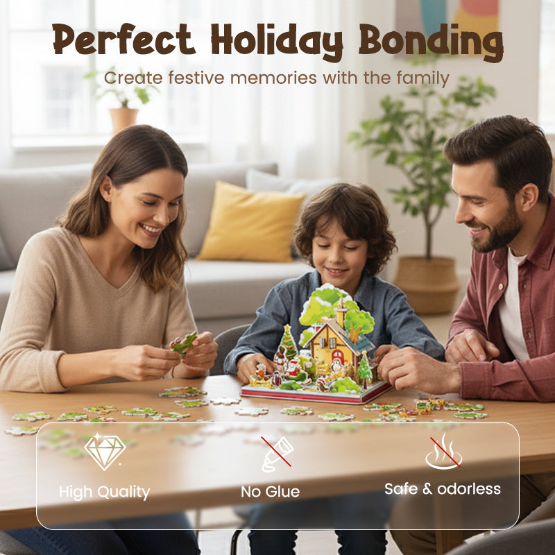 🔥Black-Friday-Mega-Angebot – 50 % Rabatt!🔥3D DIY Weihnachts-Puzzle-Set
