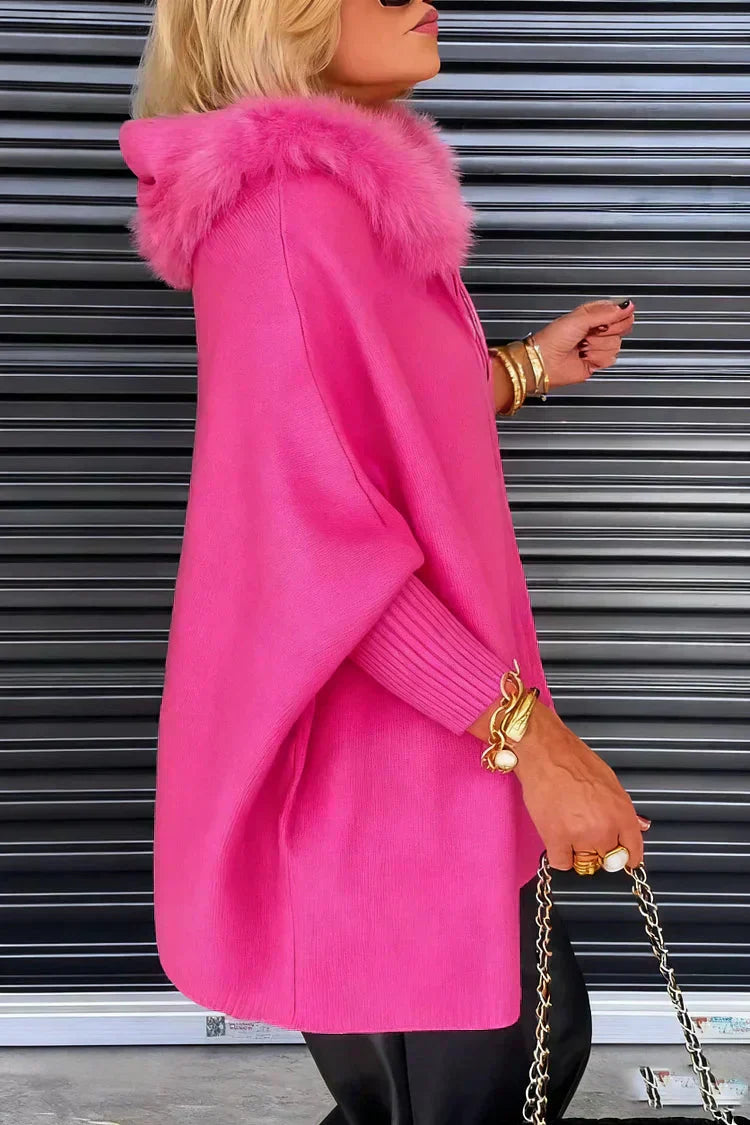 🧥 50% korting – Dames Winterjas met Bontkraag: Warm, Glamoureus & Flatterend in Felle Roze! ✨🌸