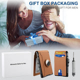 ✨Neu eingetroffen ✨💖ValentinstagHeißer Verkauf 50 % Rabatt✨Schlanke Herren-Lederbrieftasche mit Pop-up-Funktion und RFID-Blockierung