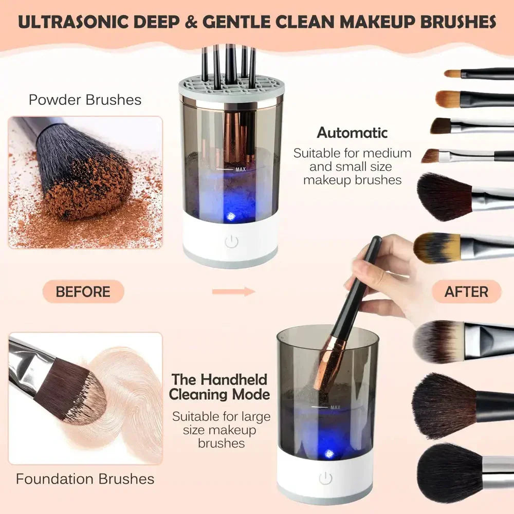 💖 50 % RABATT! ✨ Elektrischer Make-up-Pinselreiniger – 3-minütige Tiefenreinigung, tragbar und leise, über USB aufladbar, perfekt für unterwegs und zu Hause 🌸🚿