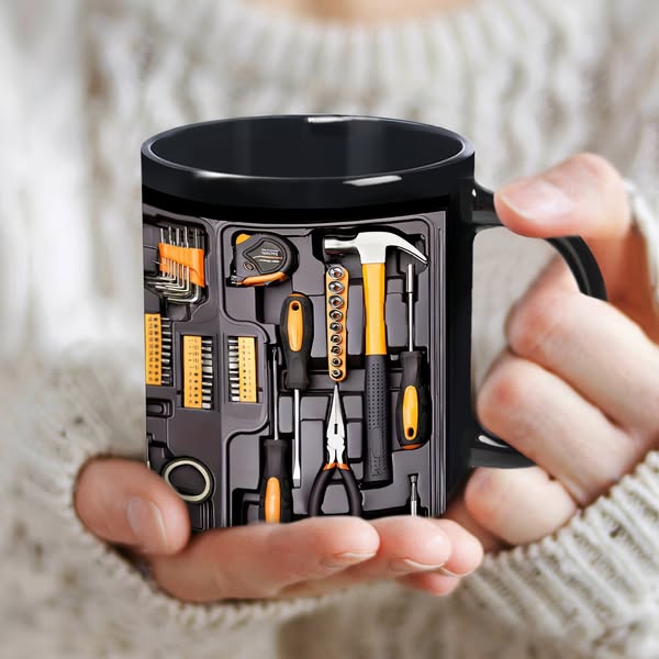 🏆Letzter Tag im Angebot: 50 % Rabatt ✨🔨Lustiger Kaffeebecher – Werkzeugkasten-Set für Mechaniker