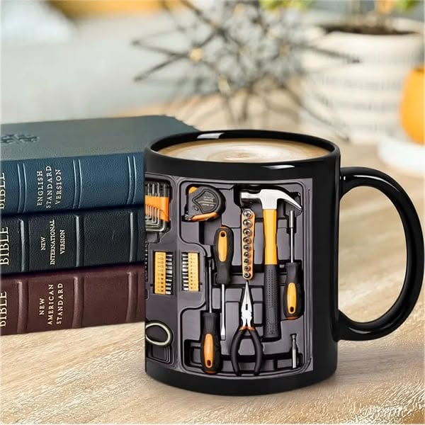 🏆Letzter Tag im Angebot: 50 % Rabatt ✨🔨Lustiger Kaffeebecher – Werkzeugkasten-Set für Mechaniker