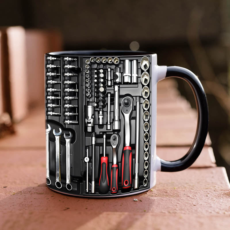 🏆Letzter Tag im Angebot: 50 % Rabatt ✨🔨Lustiger Kaffeebecher – Werkzeugkasten-Set für Mechaniker
