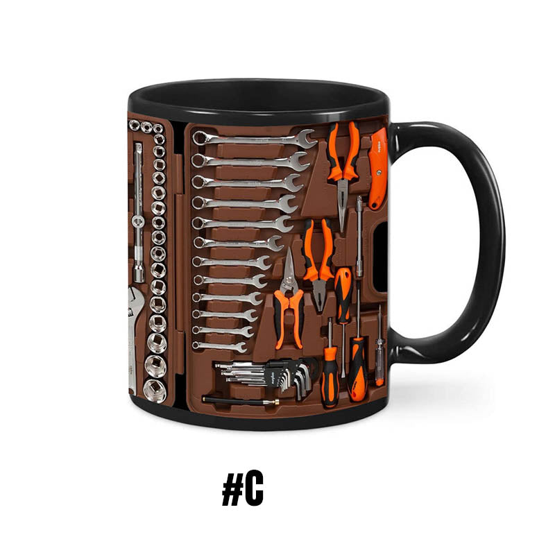 🏆Letzter Tag im Angebot: 50 % Rabatt ✨🔨Lustiger Kaffeebecher – Werkzeugkasten-Set für Mechaniker