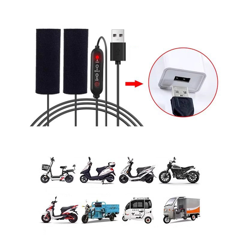 🏍️ Beheizte Lenkergriffe für Motorräder – Drei-Stufen-Temperaturregelung