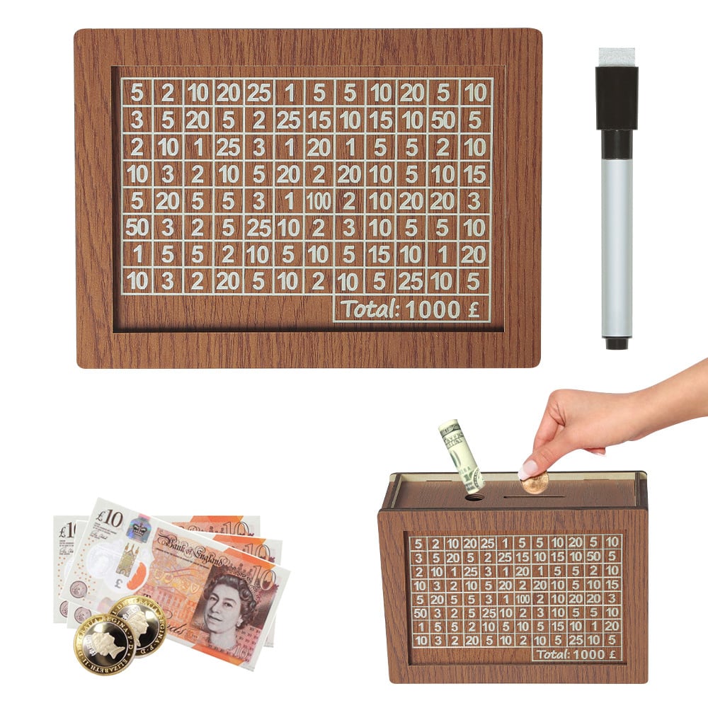 🎁 Heißer Verkauf 49 % Rabatt 🔥 Programm zum Auffüllen Ihrer Brieftasche – Geldkassette aus Holz