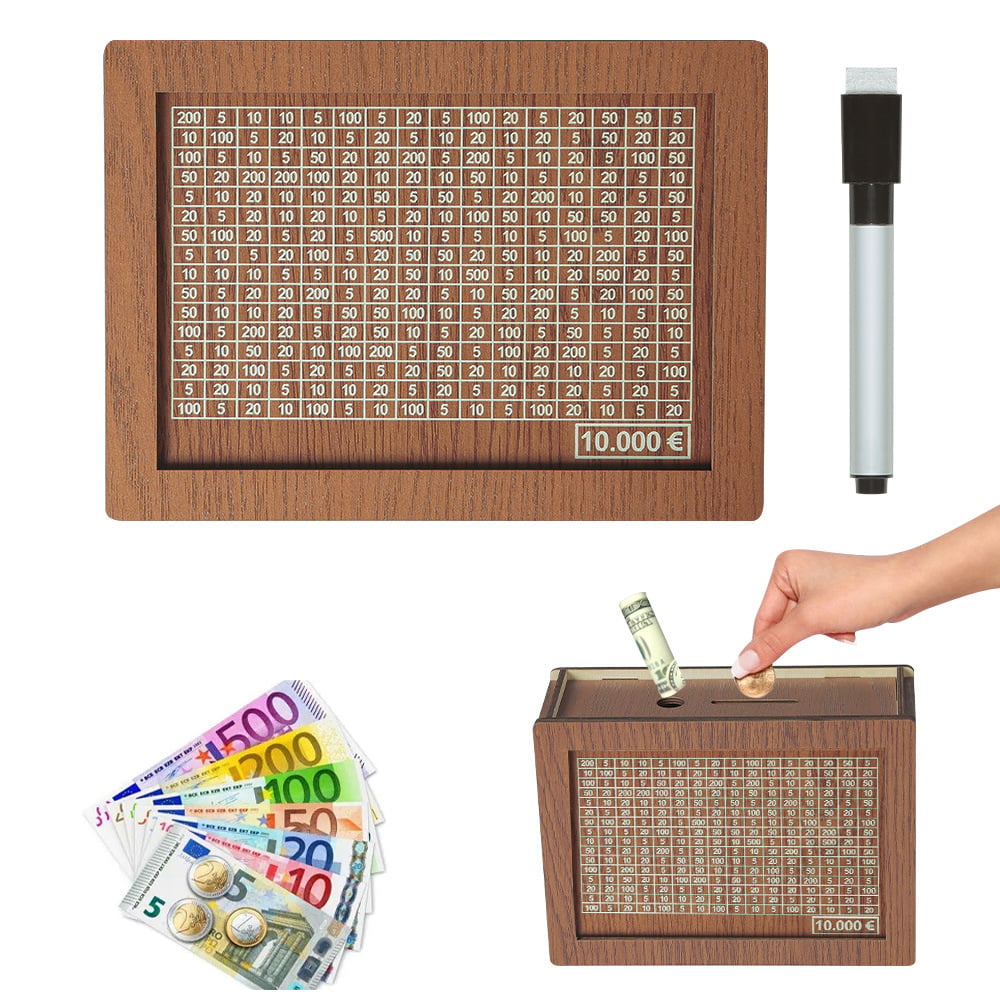 🎁 Heißer Verkauf 49 % Rabatt 🔥 Programm zum Auffüllen Ihrer Brieftasche – Geldkassette aus Holz