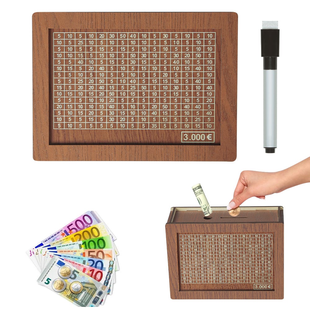 🎁 Heißer Verkauf 49 % Rabatt 🔥 Programm zum Auffüllen Ihrer Brieftasche – Geldkassette aus Holz