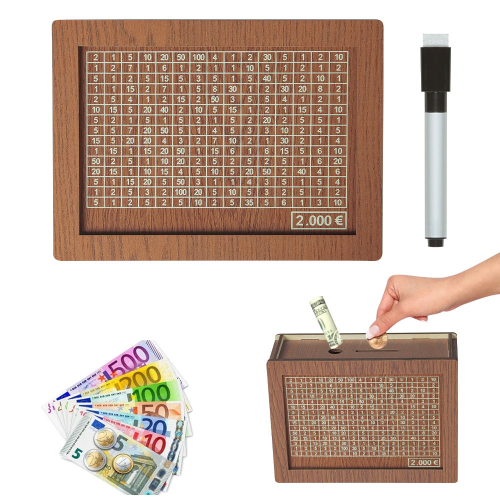 🎁 Heißer Verkauf 49 % Rabatt 🔥 Programm zum Auffüllen Ihrer Brieftasche – Geldkassette aus Holz