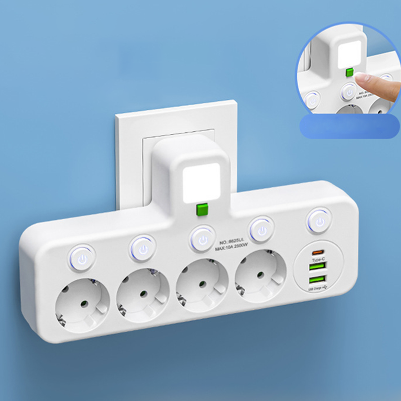 🎉 Neujahrsgeschenk – 50% RABATT!🔌 Intelligente Steckdosenleiste mit USB &amp; Nachtlicht – Vielseitig &amp; Sicher!