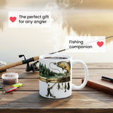 Keramikbecher mit Angelgrafik – Langlebig &amp; Spülmaschinenfest für Angelliebhaber! 🎣☕