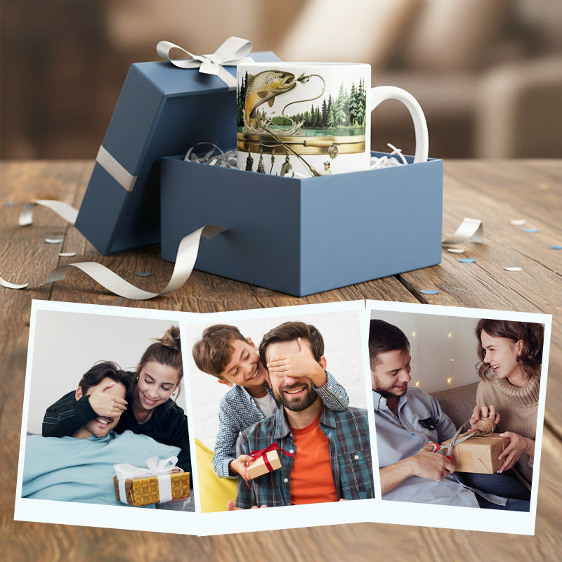 Keramikbecher mit Angelgrafik – Langlebig &amp; Spülmaschinenfest für Angelliebhaber! 🎣☕
