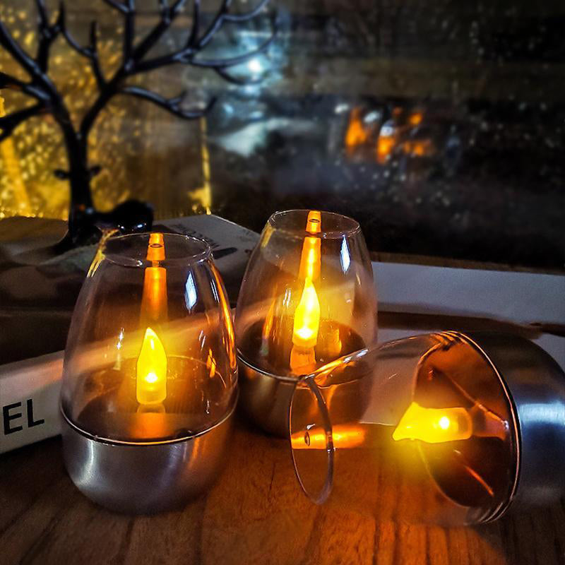 Pack Solar-Teelichter für den Außenbereich, flammenlos, flackernd, IP65 wasserdicht, Tischlampe, LED-Kerzen mit Dämmerungssensor für Laternen, Garten, Camping, Partys, Wohnraumdekoration, warme Farbe