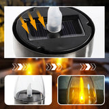 Pack Solar-Teelichter für den Außenbereich, flammenlos, flackernd, IP65 wasserdicht, Tischlampe, LED-Kerzen mit Dämmerungssensor für Laternen, Garten, Camping, Partys, Wohnraumdekoration, warme Farbe