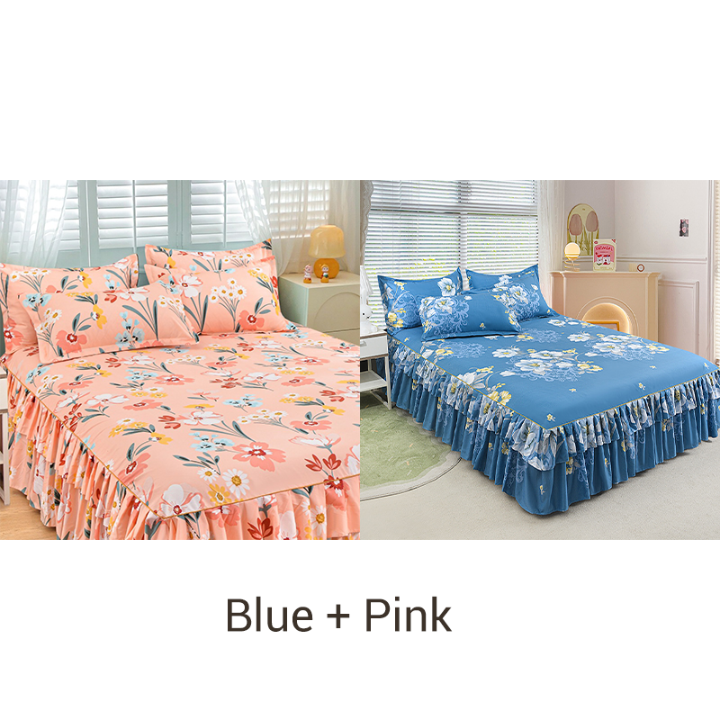 📢📢70 % Rabatt!! ⏰ 3-teiliges Rüschen-Bettrock-Set 🛏️