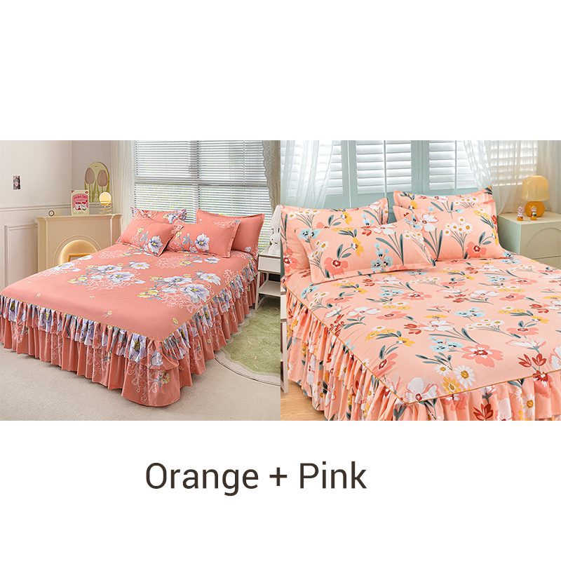 📢📢70 % Rabatt!! ⏰ 3-teiliges Rüschen-Bettrock-Set 🛏️