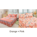 📢📢70 % Rabatt!! ⏰ 3-teiliges Rüschen-Bettrock-Set 🛏️