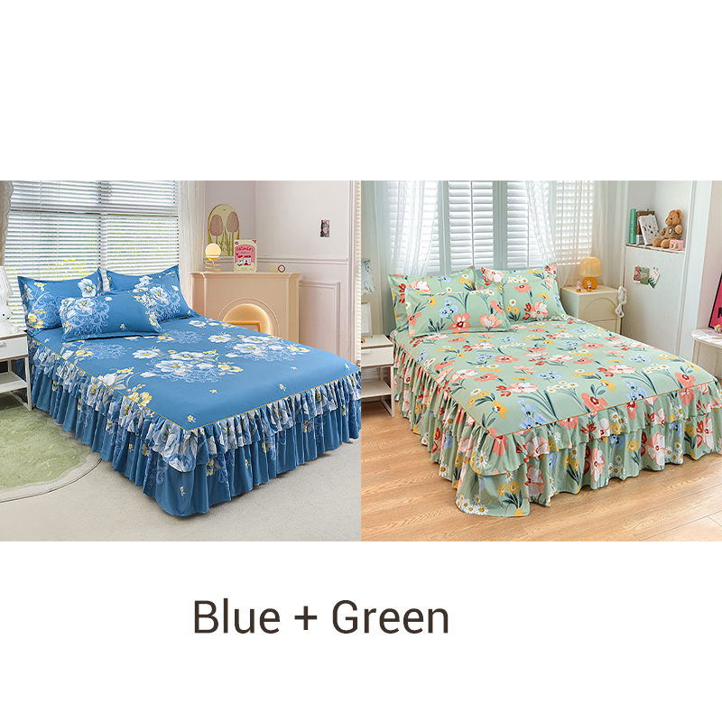 📢📢70 % Rabatt!! ⏰ 3-teiliges Rüschen-Bettrock-Set 🛏️