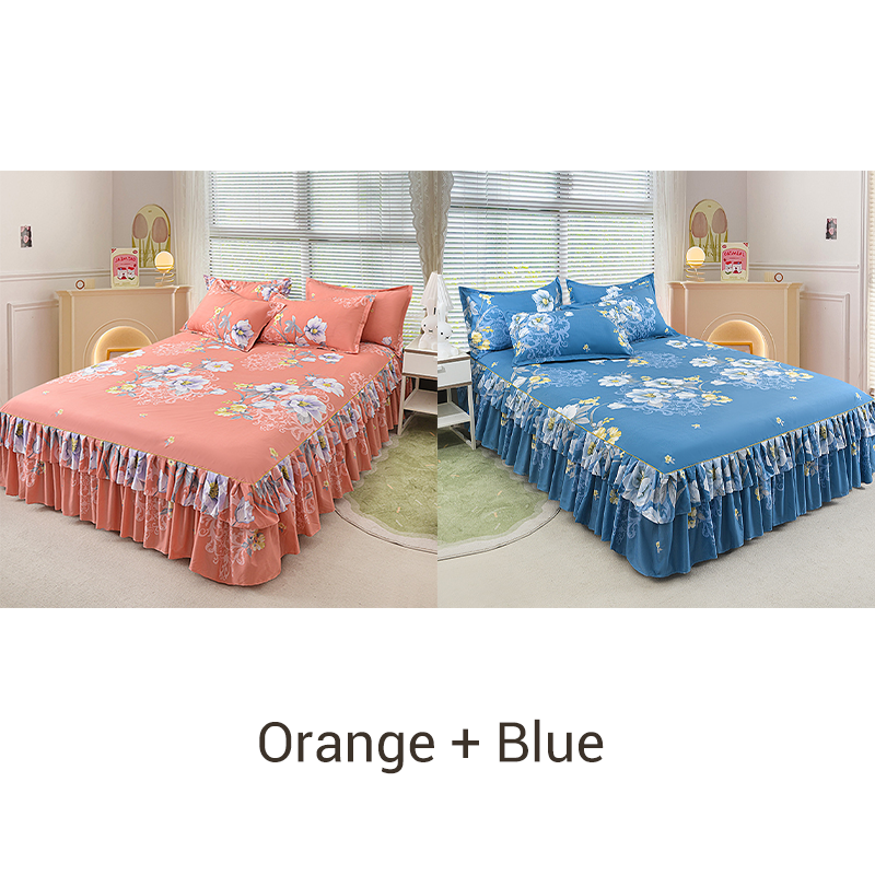 📢📢70 % Rabatt!! ⏰ 3-teiliges Rüschen-Bettrock-Set 🛏️