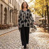 🎉 Neujahrsgeschenk – 50% RABATT!🎨 Damen-2-Teiliges Set: Asymmetrisches Oberteil + Hose – Vintage-Print & ganztägiger Komfort