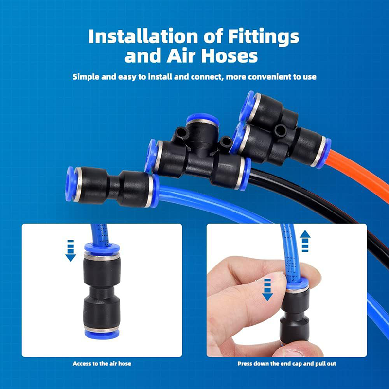 🔧🔗 1/4-Zoll Steckanschluss-Set – Schnellanschluss für pneumatische Leitungen, langlebig & leicht zu montieren 💨⚙️ Perfekt für Werkstatt und Industrie, mit korrosionsbeständigem Präzisionsdesign.