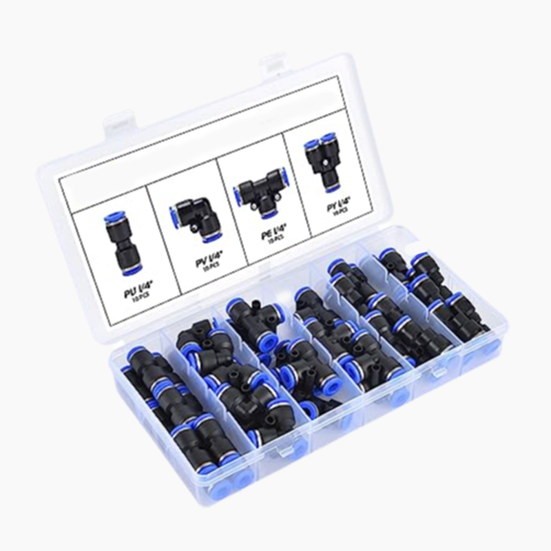 🔧🔗 1/4-Zoll Steckanschluss-Set – Schnellanschluss für pneumatische Leitungen, langlebig & leicht zu montieren 💨⚙️ Perfekt für Werkstatt und Industrie, mit korrosionsbeständigem Präzisionsdesign.