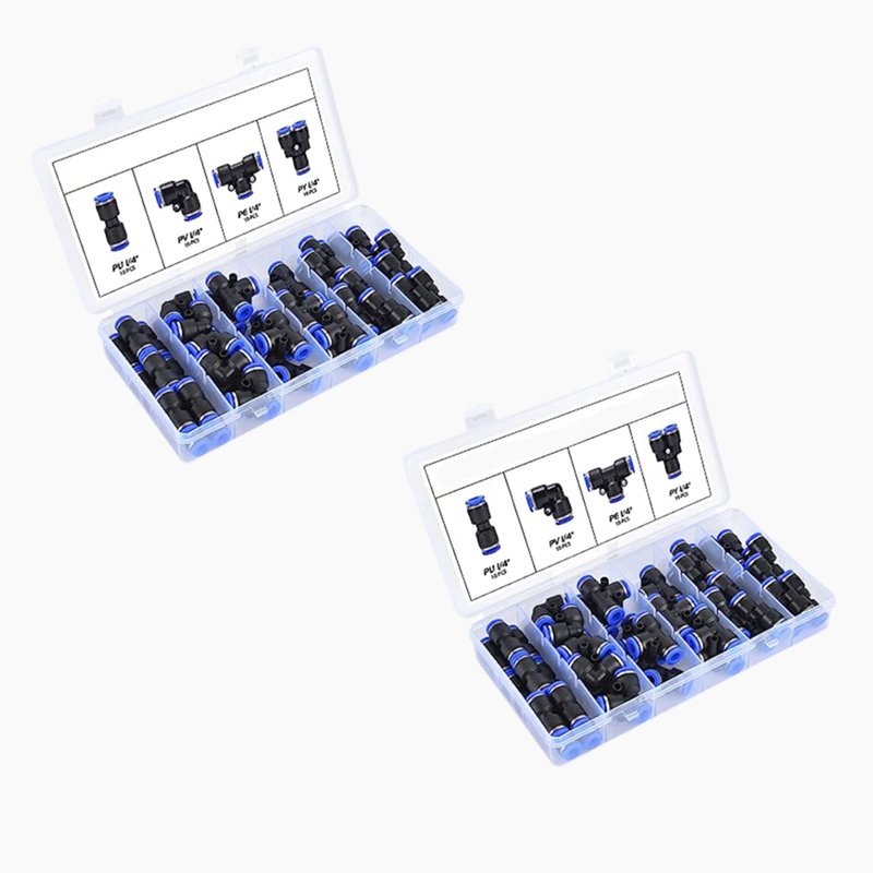 🔧🔗 1/4-Zoll Steckanschluss-Set – Schnellanschluss für pneumatische Leitungen, langlebig & leicht zu montieren 💨⚙️ Perfekt für Werkstatt und Industrie, mit korrosionsbeständigem Präzisionsdesign.