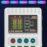 🎉 Neujahrsgeschenk – 50% RABATT!✨🎤 Tragbare Handheld-Live-Soundkarte (Stimmenverzerrer): Multifunktionale Effekte + Rauschunterdrückung – Streamen von überall!
