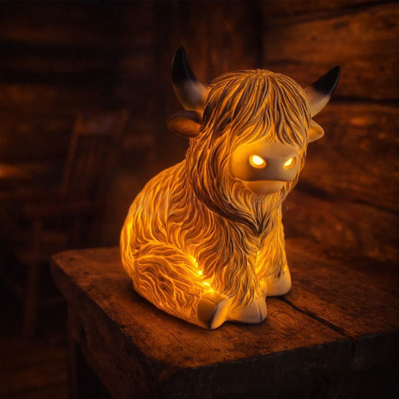 🔥🎁 Neuerscheinung 50% RABATT 💥🐮 Die gemütliche Highland-Stimmung: Hochlandrinder-Lampe